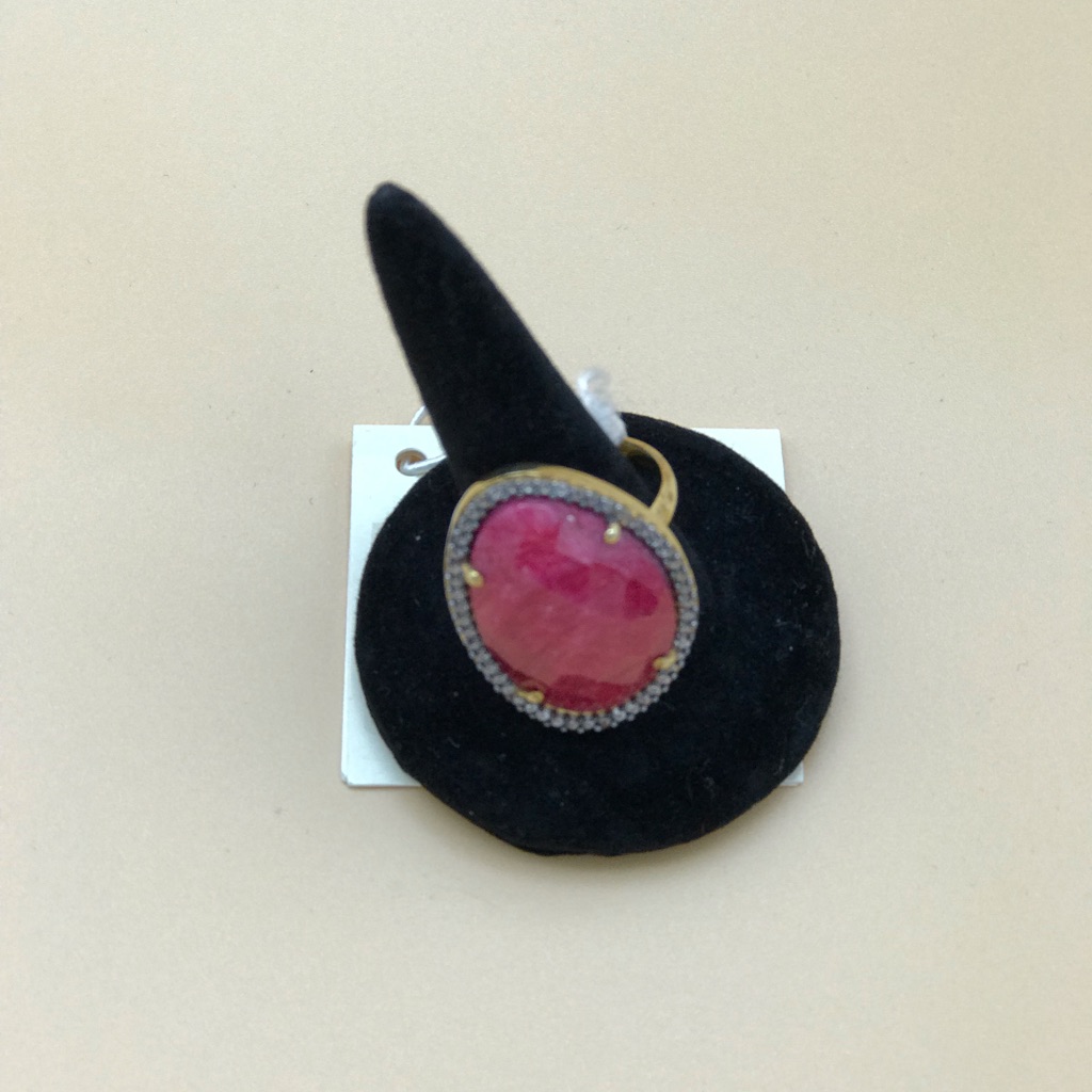 925 Sterling Silver Ruby Ring.